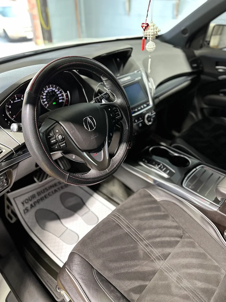 Clean BMW interior after mobile car detailing